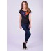 Embroidered t-shirt "Embroidered Mix" black